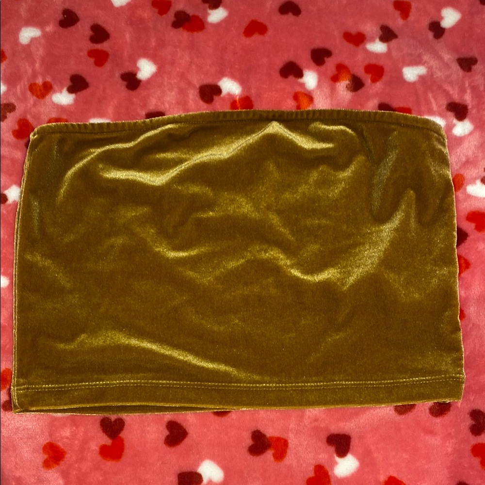 Velvet Gold Tube Top
